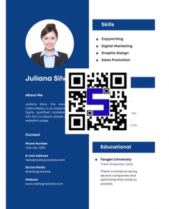 Image of a CV with Lifetags QR Code