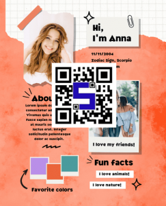 Image of a Portfolio card with Lifetags QR Code