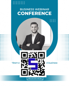 Image of a Conference invite with Lifetags QR Code