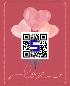 Image of a love card with Lifetags QR Code
