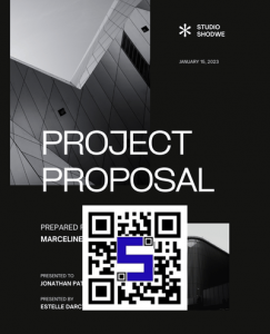 Image of a project proposal with Lifetags QR Code