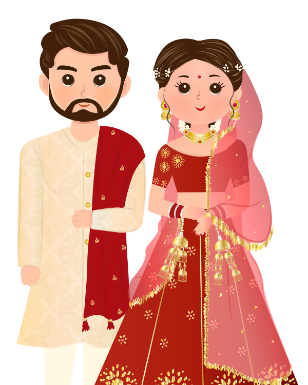 Graphic of an Indian Couple