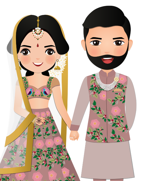 Indian Couple Graphic