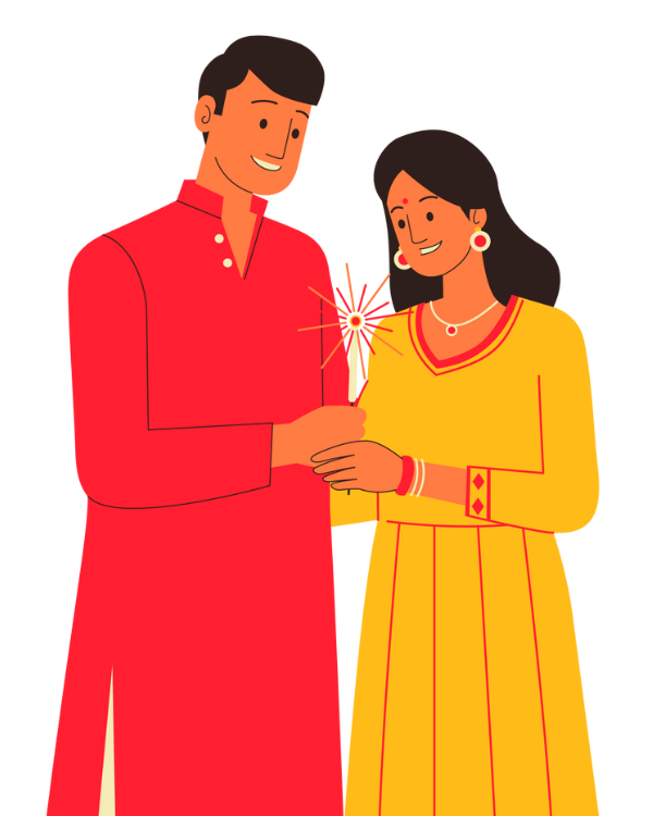 Indian Couple Graphics