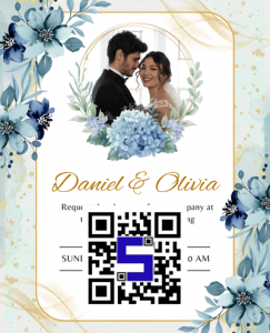 Image of a wedding anniversary card with Lifetags QR Code