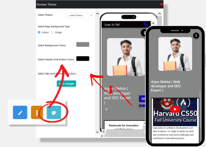 image showing how to select different colors for lifetags Qr Code
