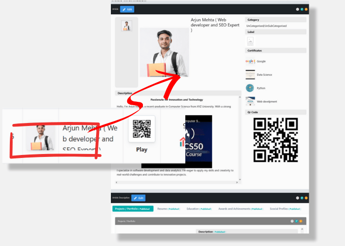 how to access qr code fed data in lifetags qr codes