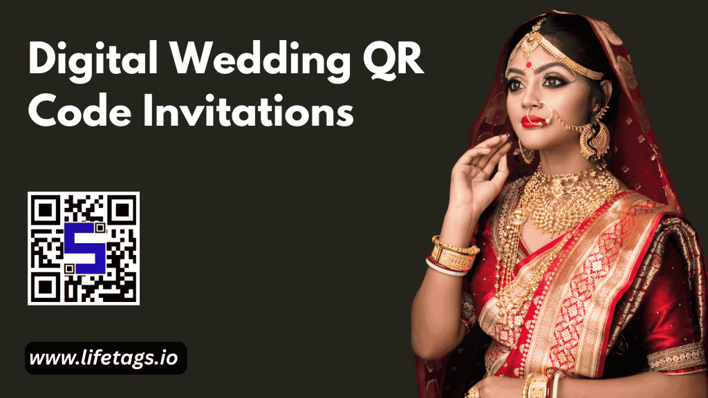 Indian Bride with Lifetags Wedding QR Code
